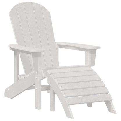 vidaXL Garden Chair 2 pcs White Polyethylene 4
