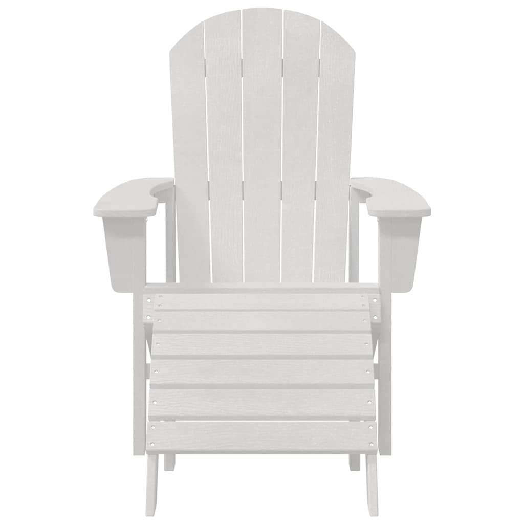 vidaXL Garden Chair 2 pcs White Polyethylene 5