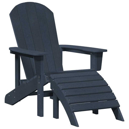 vidaXL Garden Chair 2 pcs Navy Polyethylene 4
