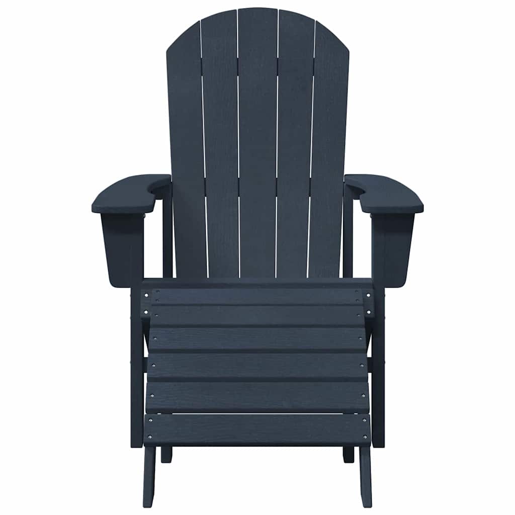 vidaXL Garden Chair 2 pcs Navy Polyethylene 5