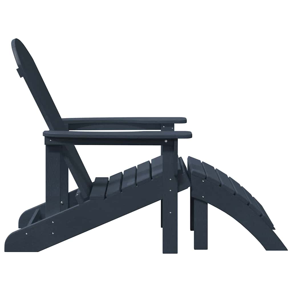 vidaXL Garden Chair 2 pcs Navy Polyethylene 6