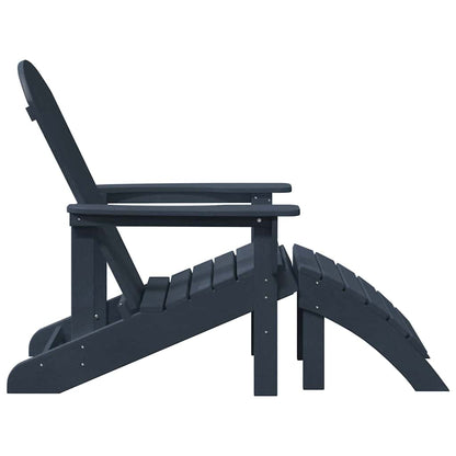 vidaXL Garden Chair 2 pcs Navy Polyethylene 6