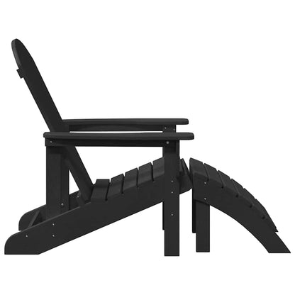 vidaXL Garden Chair 2 pcs Black Polyethylene 6