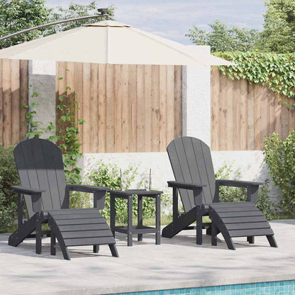 vidaXL Garden Chair 2 pcs Light Grey Polyethylene 1
