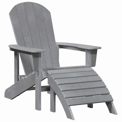 vidaXL Garden Chair 2 pcs Light Grey Polyethylene 4