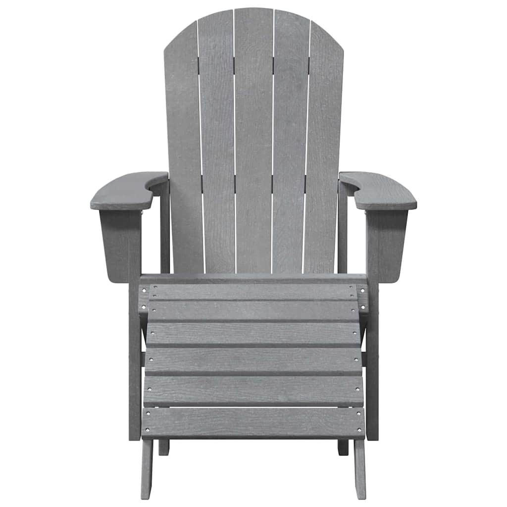 vidaXL Garden Chair 2 pcs Light Grey Polyethylene 5