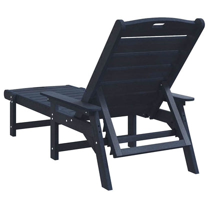 vidaXL Sun Lounger 2 pcs Polyethylene Navy 6