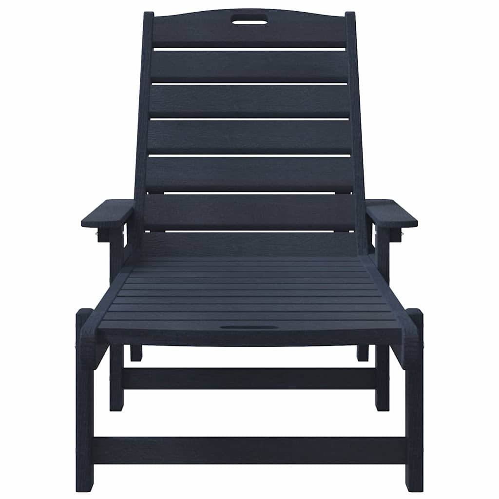 vidaXL Sun Lounger 2 pcs Polyethylene Navy 4