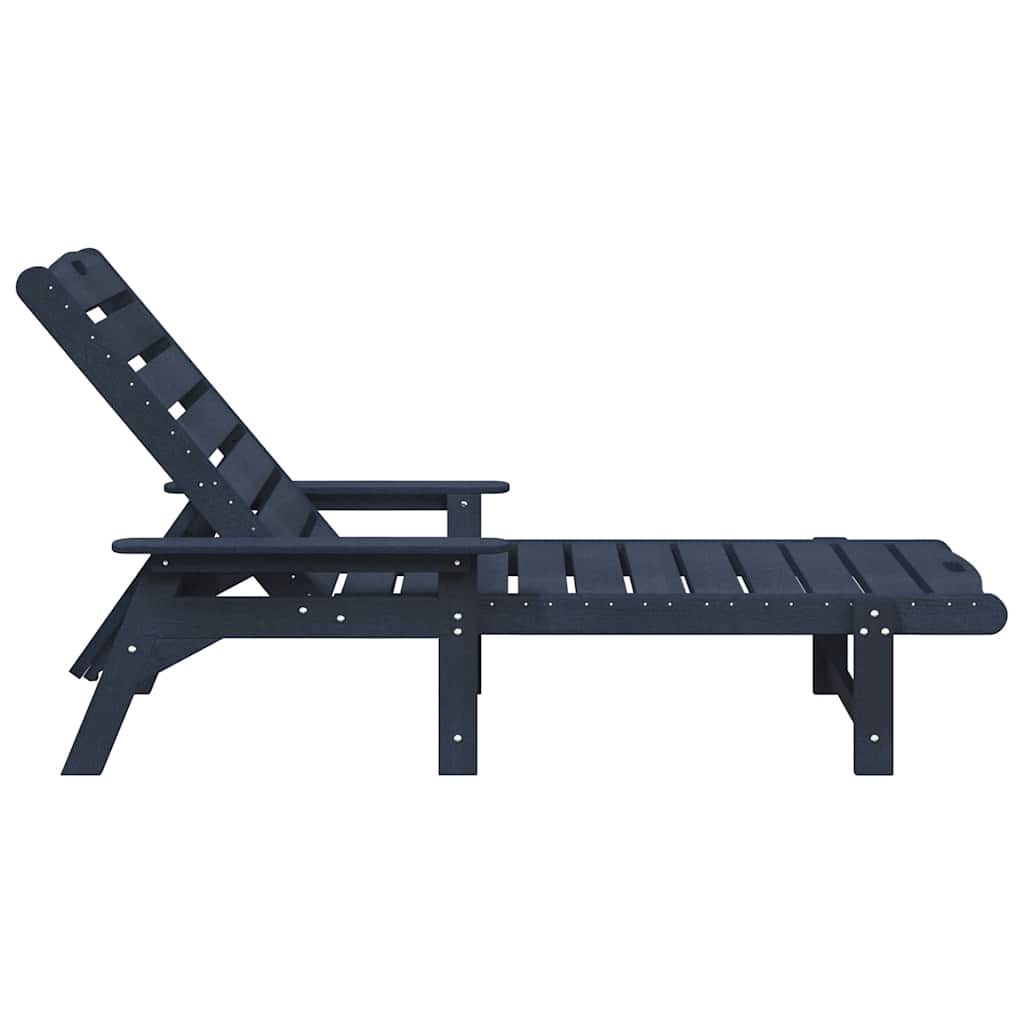 vidaXL Sun Lounger 2 pcs Polyethylene Navy 5