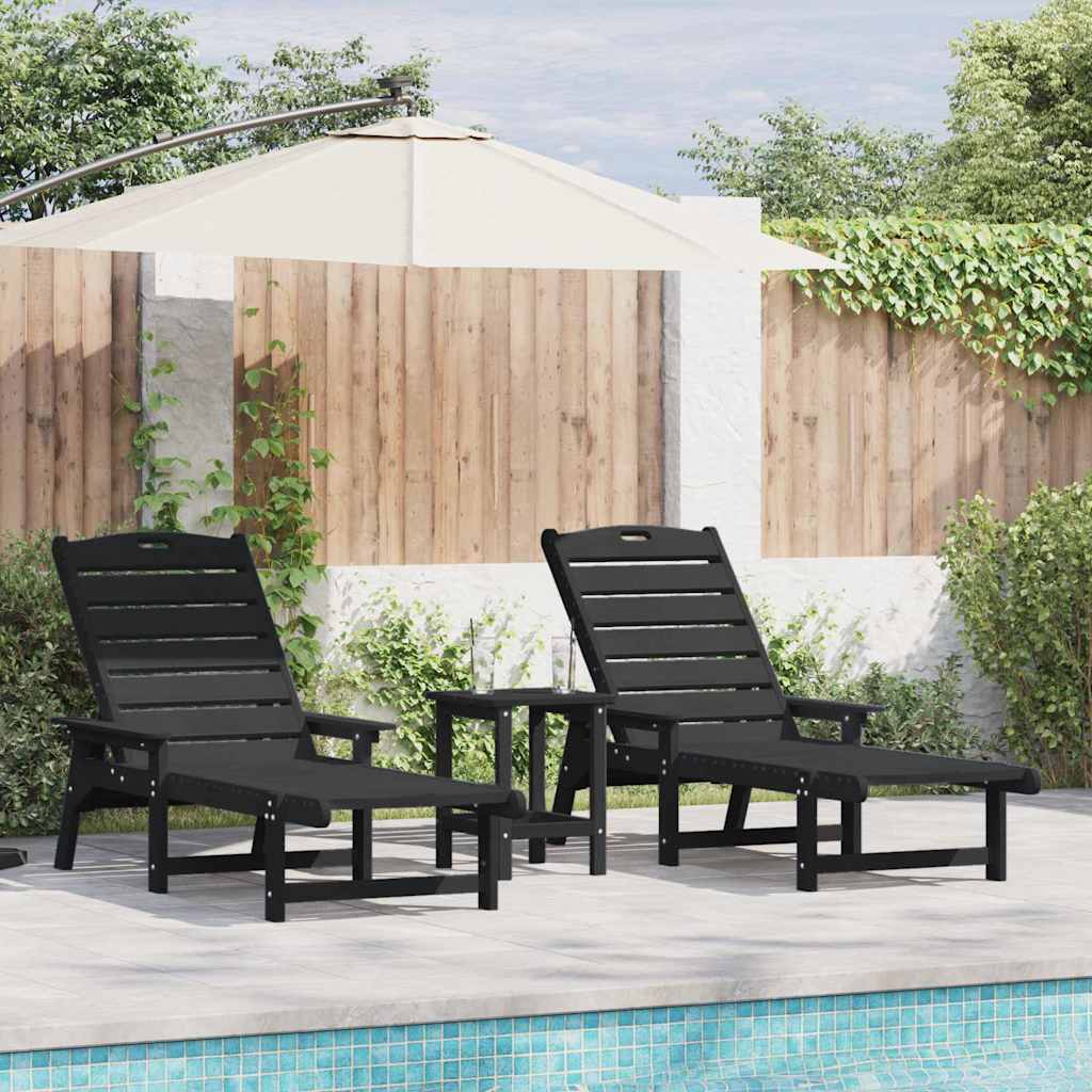 vidaXL Sun Lounger 2 pcs Polyethylene