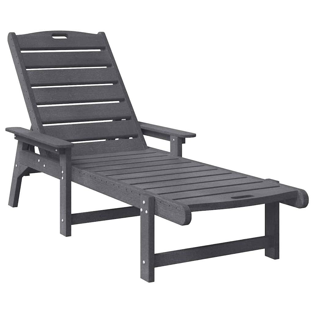 vidaXL Sun Lounger 2 pcs Polyethylene Light Grey 2