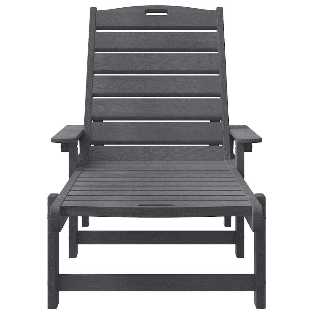 vidaXL Sun Lounger 2 pcs Polyethylene Light Grey 4