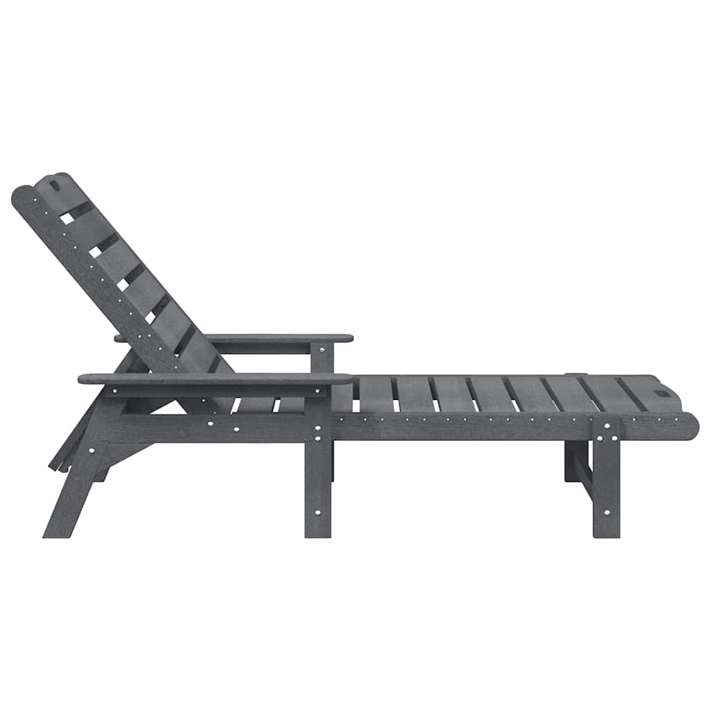 vidaXL Sun Lounger 2 pcs Polyethylene Light Grey 5