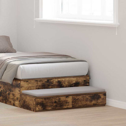 Bed Drawers Engineered Wood Smoked Oak 100 x 36.5 x 16.5 cm