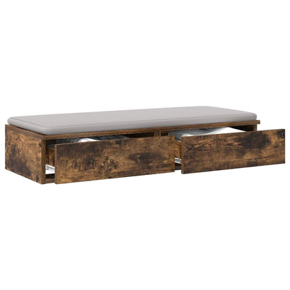 Bed Drawers Engineered Wood Smoked Oak 90 x 36.5 x 16.5 cm