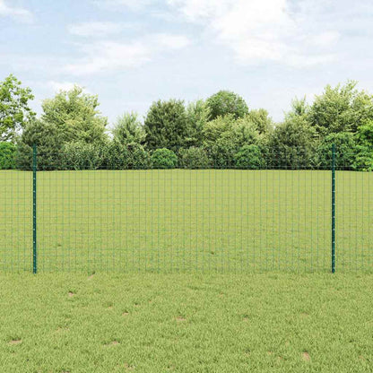 vidaXL Embedded Fence Post 44 pcs Green 140 cm Powder-Coated Steel 1