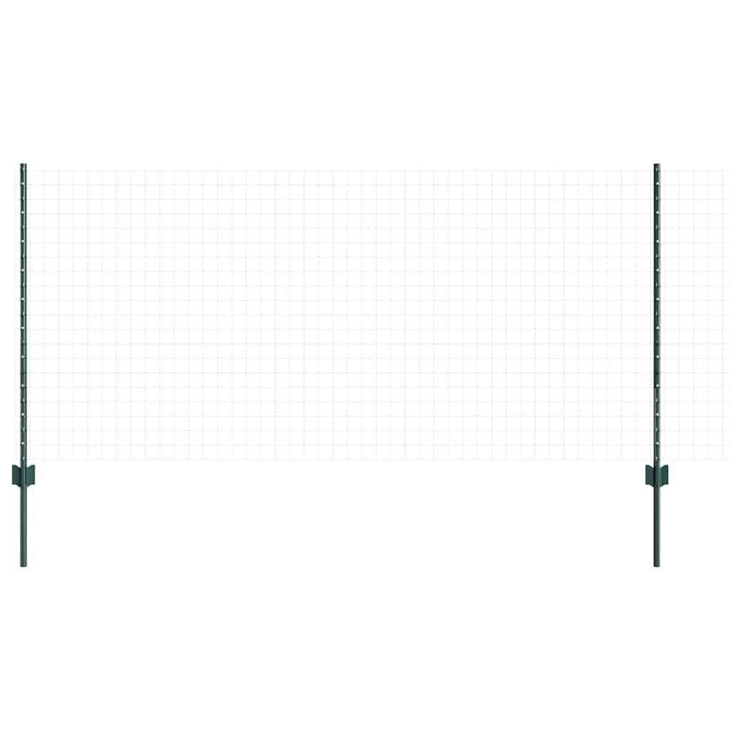 vidaXL Embedded Fence Post 44 pcs Green 140 cm Powder-Coated Steel 3