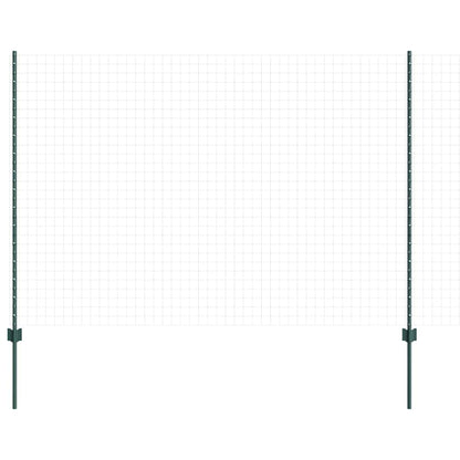 vidaXL Embedded Fence Post 44 pcs Green 200 cm Powder-Coated Steel 3