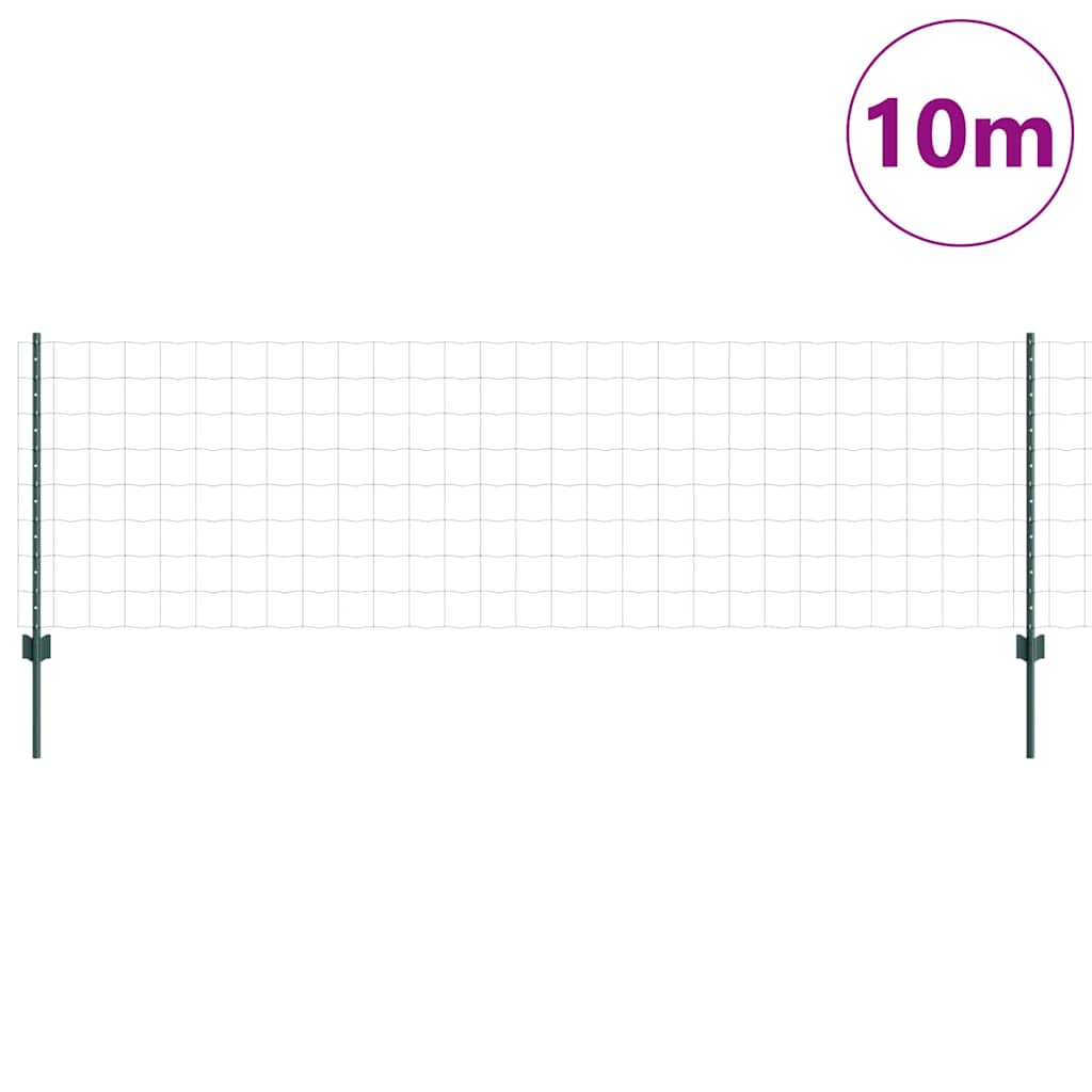 Euro Fence with Post 10 x 0.6 m PVC-Coated Steel Mesh Green 10 x 0.4 m – 10 x 1 m 10 x 0.8 m fence (10 x 10 cm mesh)