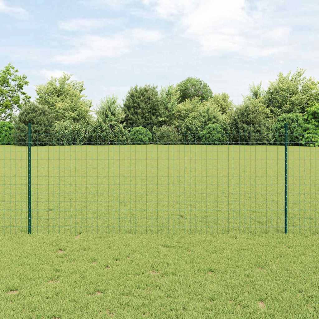 Euro Fence with Post 25 x 1.2 m PVC-Coated Steel Mesh Green 25 x 1 m – 50 x 0.6 m 25 x 1 m fence (5 x 7.5 cm mesh)