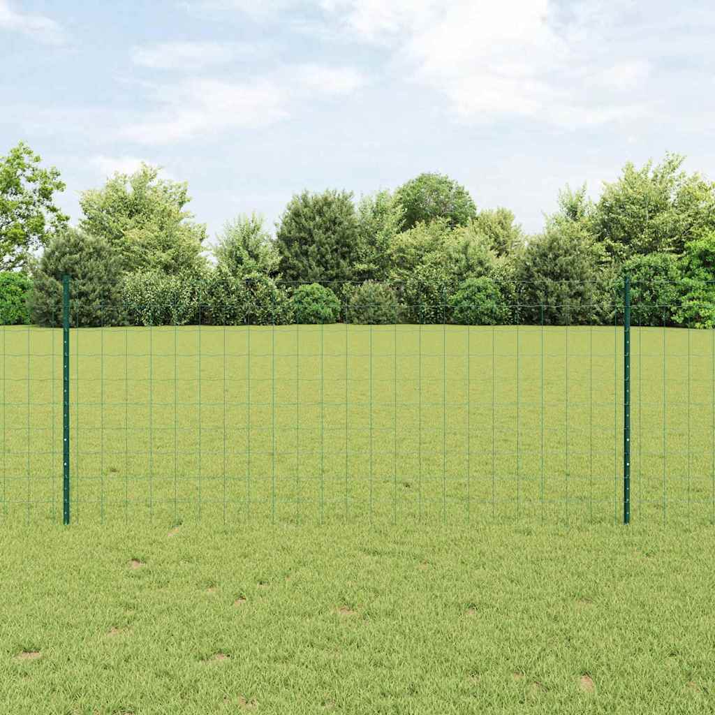 Euro Fence with Post 25 x 1.2 m PVC-Coated Steel Mesh Green 25 x 1 m – 50 x 0.6 m 25 x 1 m fence (10 x 10 cm mesh)
