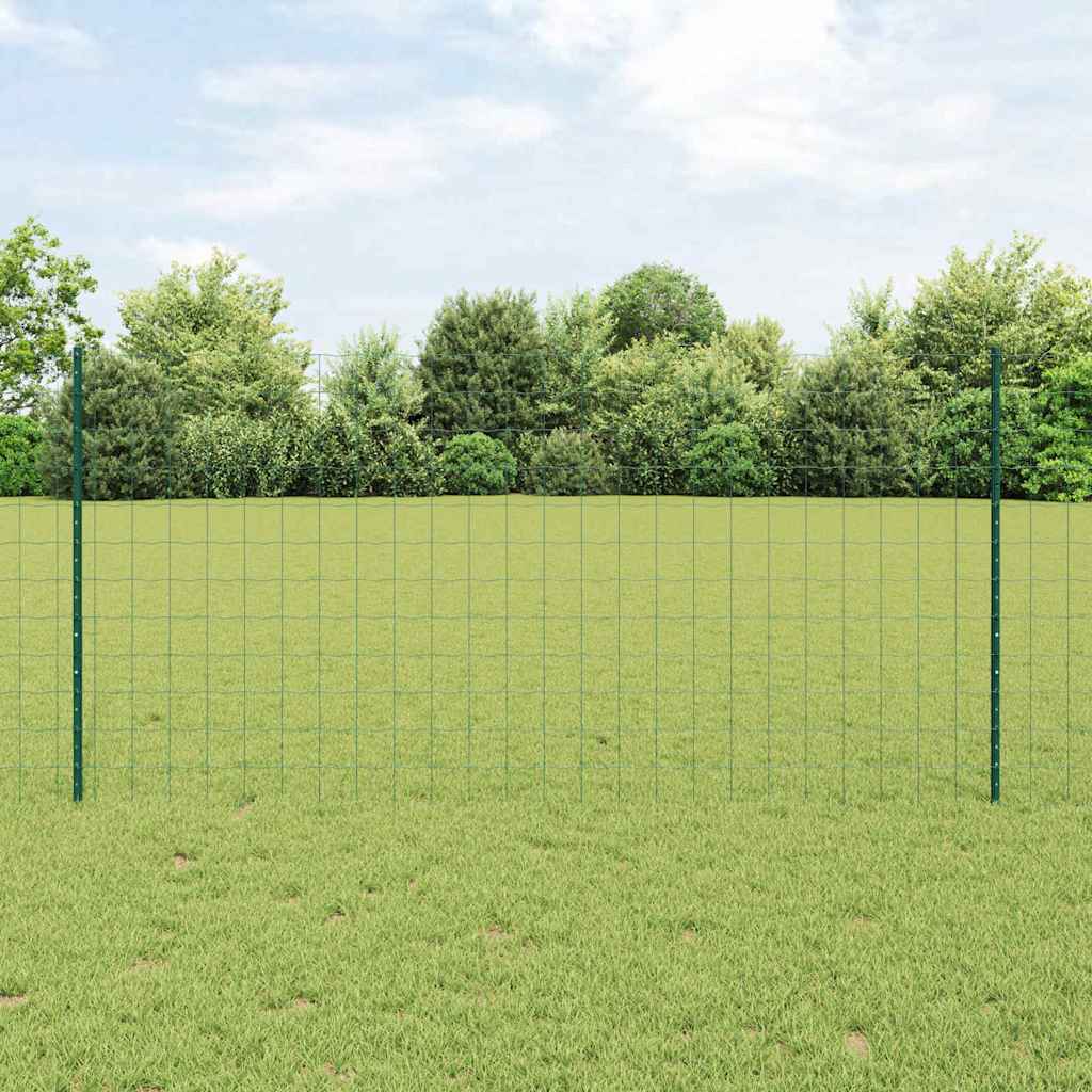 Euro Fence with Post 25 x 1.2 m PVC-Coated Steel Mesh Green 25 x 1 m – 50 x 0.6 m 25 x 1.2 m fence (10 x 10 cm mesh)