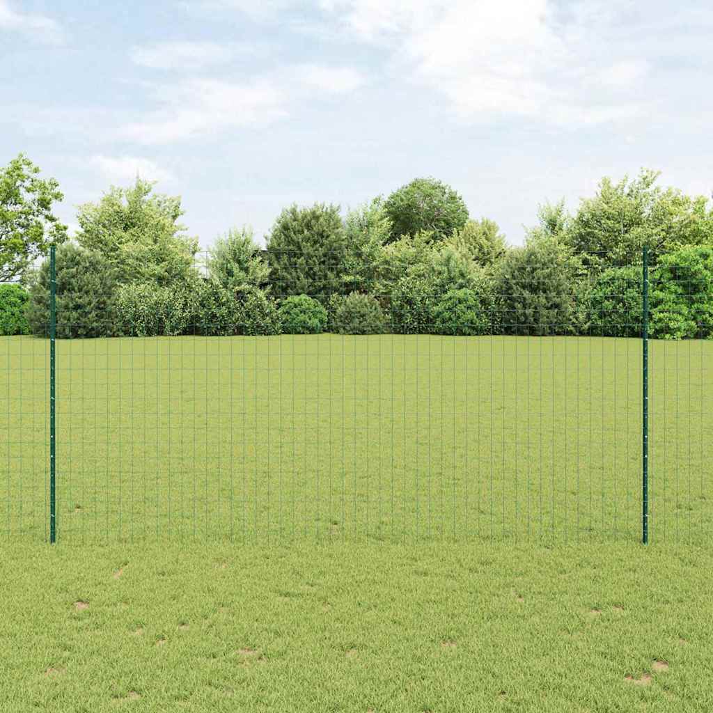 Euro Fence with Post 10 x 1.6 m PVC-Coated Steel Mesh Green 10 x 1.5 m – 25 x 1 m 10 x 1.6 m fence (7.7 x 6.4 cm mesh)