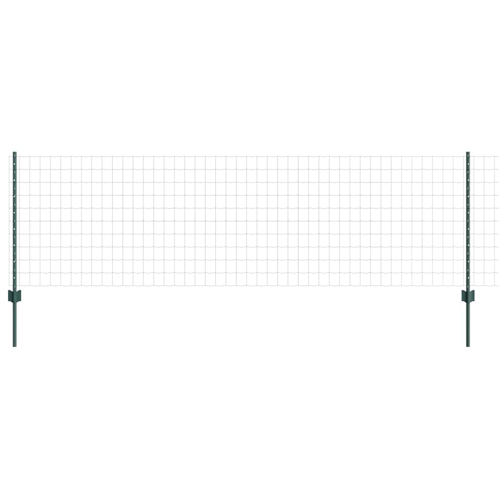 Euro Fence with Post 10 x 1.6 m PVC-Coated Steel Mesh Green 10 x 1.5 m – 25 x 1 m 25 x 0.8 m fence (7.7 x 6.4 cm mesh)