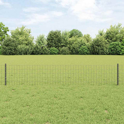 Euro Fence with Post 10 x 1 m PVC-Coated Steel Mesh Grey 10 x 0.4 m – 10 x 1 m 10 x 0.4 m fence (5 x 7.5 cm mesh)