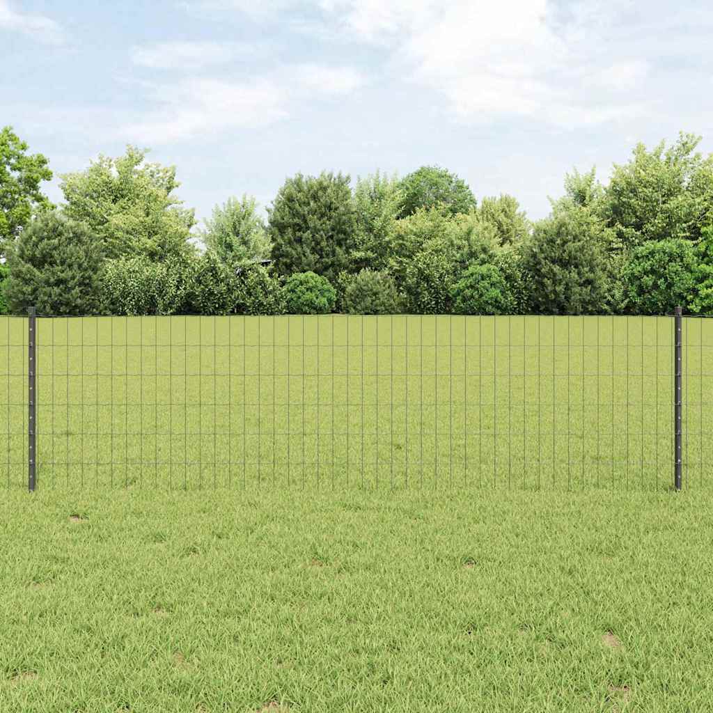 Euro Fence with Post 10 x 1 m PVC-Coated Steel Mesh Grey 10 x 0.4 m – 10 x 1 m 10 x 0.6 m fence (5 x 10 cm mesh)