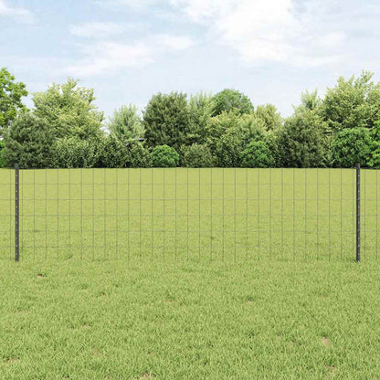 Euro Fence with Post 10 x 1 m PVC-Coated Steel Mesh Grey 10 x 0.4 m – 10 x 1 m 10 x 0.6 m fence (7.5 x 10 cm mesh)