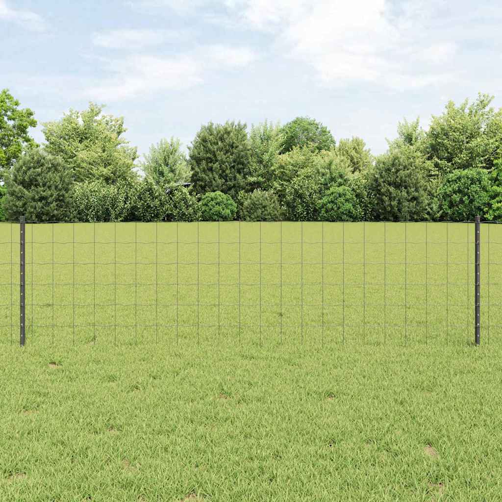 Euro Fence with Post 10 x 1 m PVC-Coated Steel Mesh Grey 10 x 0.4 m – 10 x 1 m 10 x 0.6 m fence (10 x 10 cm mesh)