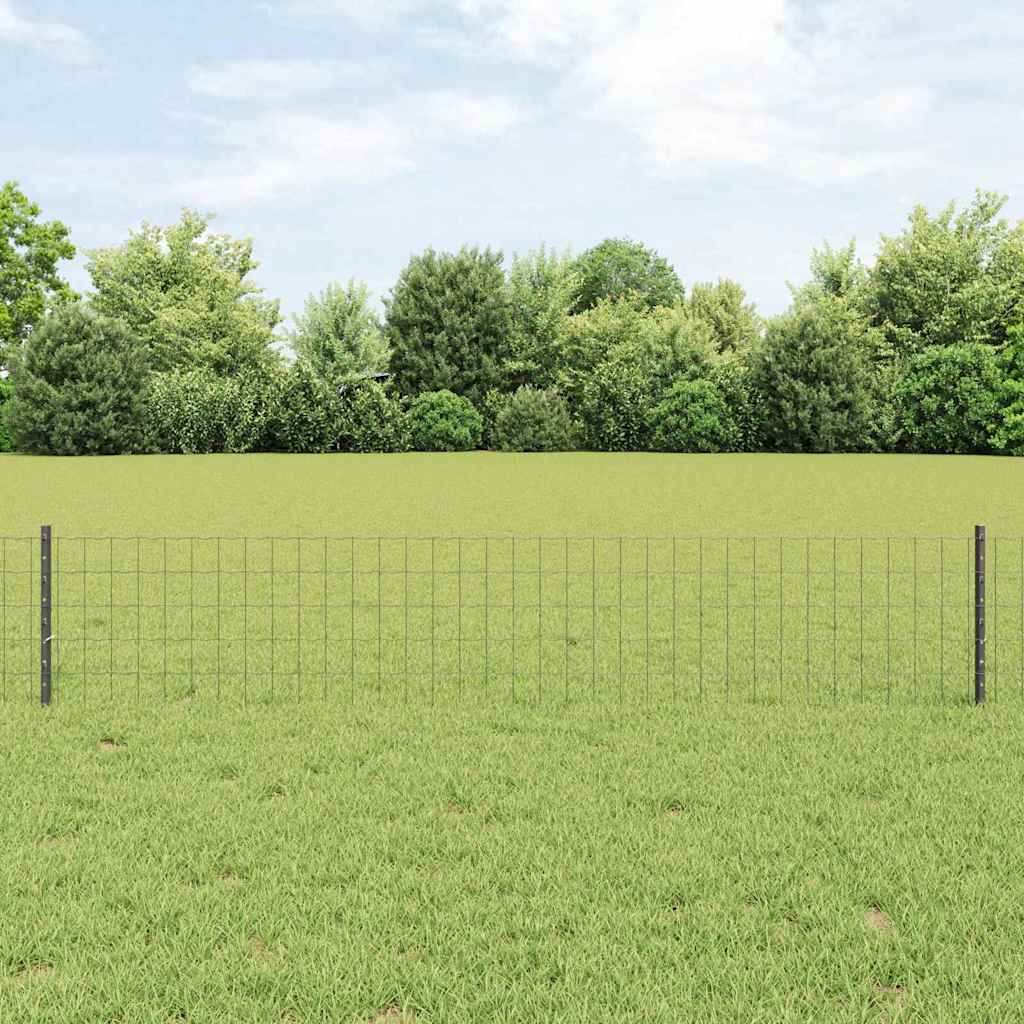 Euro Fence with Post 10 x 1 m PVC-Coated Steel Mesh Grey 10 x 0.4 m – 10 x 1 m 10 x 0.4 m fence (7.7 x 6.4 cm mesh)
