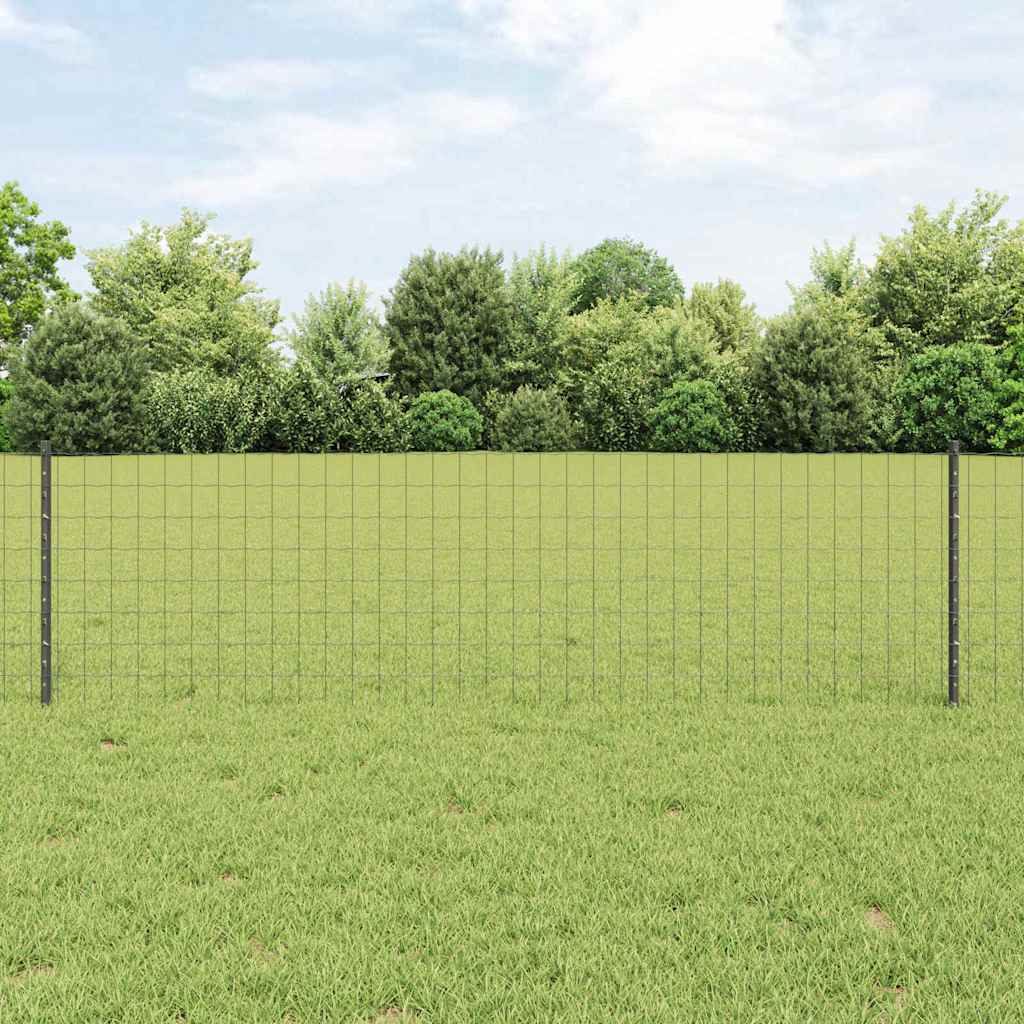 Euro Fence with Post 10 x 1 m PVC-Coated Steel Mesh Grey 10 x 0.4 m – 10 x 1 m 10 x 0.6 m fence (7.7 x 6.4 cm mesh)