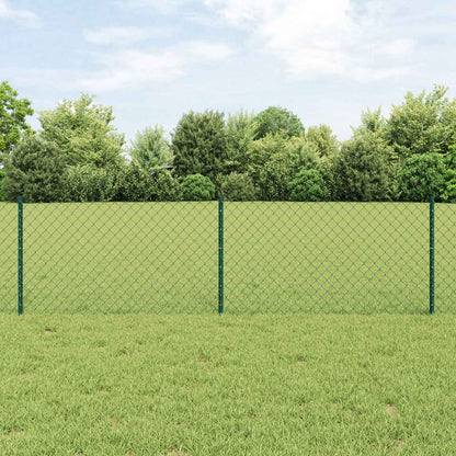 Chainlink Fence with Post 10 x 0.4 m PVC-Coated Steel Green 10 x 0.6 m fence (4 x 4 cm mesh)