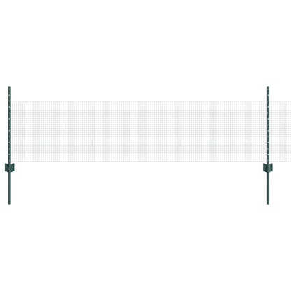 vidaXL Welded Wire Fence with Posts 100 x 0.5 m PVC-Coated Steel Green 2