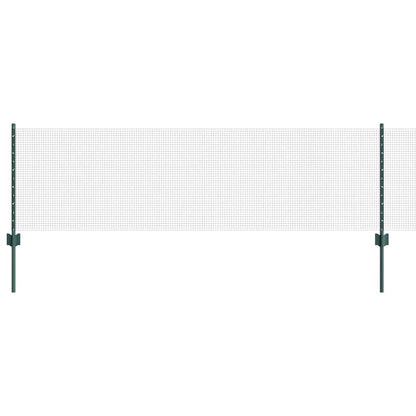 vidaXL Welded Wire Fence with Posts 100 x 0.6 m PVC-Coated Steel Green 2