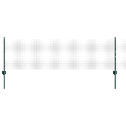 vidaXL Welded Wire Fence with Posts 100 x 0.6 m PVC-Coated Steel Green 2