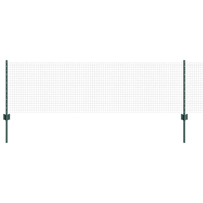 vidaXL Welded Wire Fence with Posts 100 x 0.6 m PVC-Coated Steel Green 2
