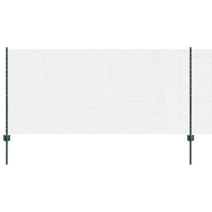 vidaXL Welded Wire Fence with Posts 50 x 1.4 m PVC-Coated Steel Green 50 x 1.2 m – 100 x 0.8 m