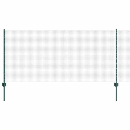 vidaXL Welded Wire Fence with Posts 50 x 1.4 m PVC-Coated Steel Green 50 x 1.2 m – 100 x 0.8 m