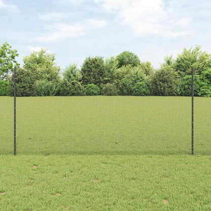 Welded Wire Fence with Posts 10 x 1 m Galvanised Steel Grey 10 x 0.4 m – 10 x 1.4 m 10 x 1.2 m fence (1.6 x 1.6 cm mesh)
