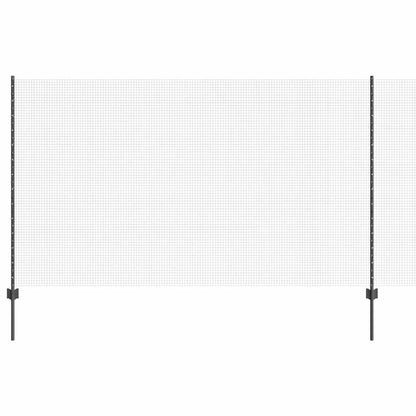 vidaXL Welded Wire Fence with Posts 50 x 1.4 m PVC-Coated Steel Grey 2