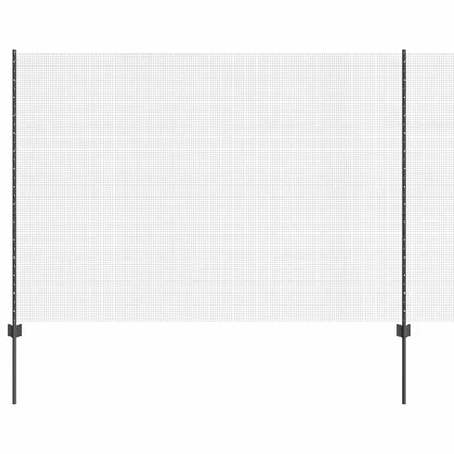 vidaXL Welded Wire Fence with Posts 50 x 1.5 m PVC-Coated Steel Grey 2
