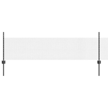 vidaXL Welded Wire Fence with Posts 100 x 0.5 m PVC-Coated Steel Grey 2