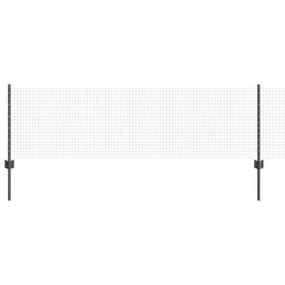 vidaXL Welded Wire Fence with Posts 100 x 0.6 m PVC-Coated Steel Grey 2