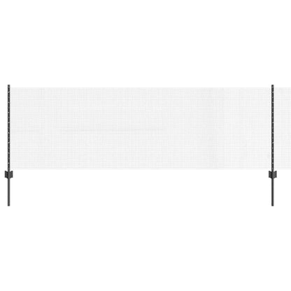 vidaXL Welded Wire Fence with Posts 100 x 0.8 m PVC-Coated Steel Grey 2