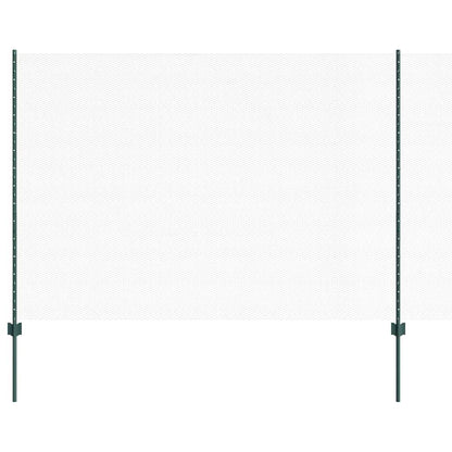 vidaXL Hexagonal Fence with Post 50 x 1.6 m PVC-Coated Steel Green 2