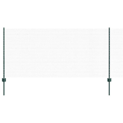 vidaXL Hexagonal Fence with Post 100 x 1 m PVC-Coated Steel Green Mesh 2