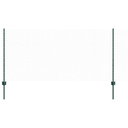 vidaXL Hexagonal Fence with Post 100 x 1 m PVC-Coated Steel Green Mesh 2
